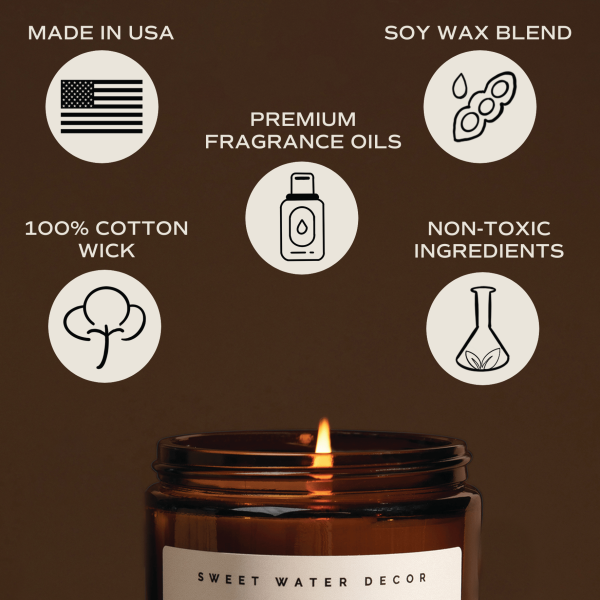 Plant Lady Soy Candle - Amber Jar - 9 oz (Wildflowers and Salt) Discount - Image 4