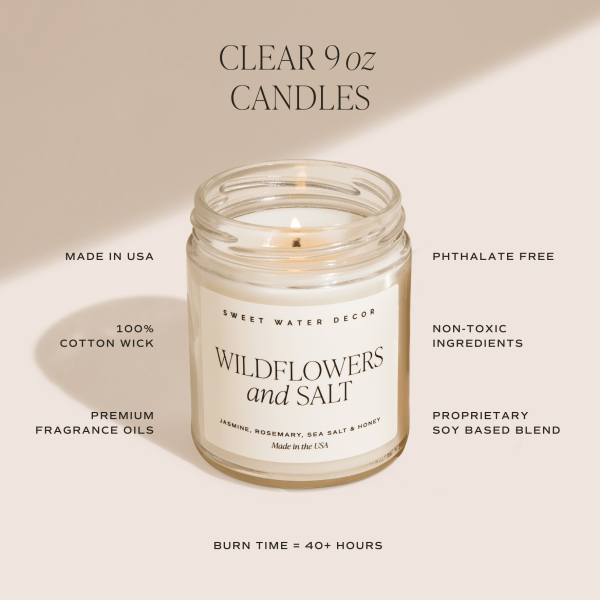 Fresh Apple Blossom Soy Candle - Clear Jar - 9 oz on Sale - Image 5