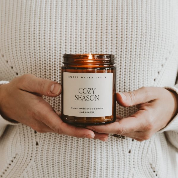 Cozy Season Soy Candle - Amber Jar - 9 oz Sale - Image 3